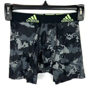 Adidas Boy’s 3-Pack Grey/Lime Green/Camo Boxer Shorts Size Medium